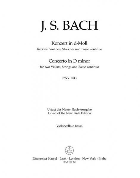 Konzert d-Moll BWV1043 für 2 Violinen, Streicher und Bc