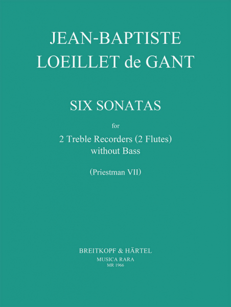 6 Sonatas for 2 alto recorders without bass