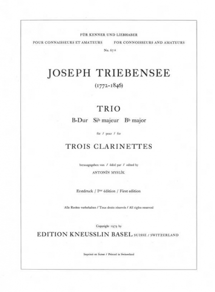 Trio B-Dur für 3 Klarinetten