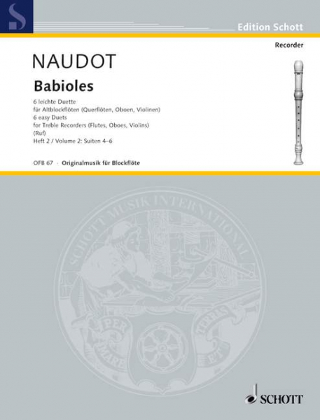Babioles op. 10 Band 2 für 2 Alt-Blockflöten (Flöten, Oboen, Violinen)