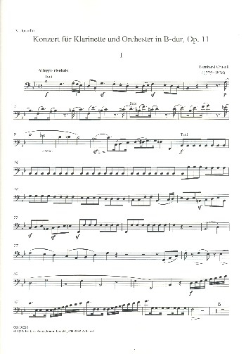 Konzert B-Dur op.11 für Klarinette und Orchester