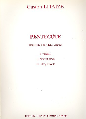 Pentecote triptyque pour 2 orgues, partition