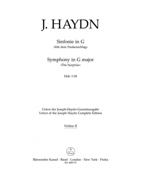 Sinfonie G-Dur Nr.94 Hob.I:94 für Orchester