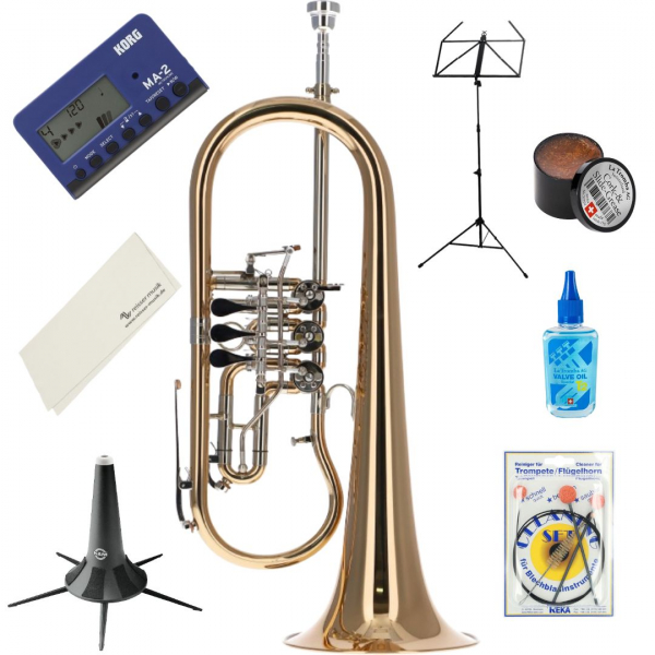 B-Flügelhorn Reisser Academia RFH-120TG 150 Jahre Reisser Jubiläums-Set