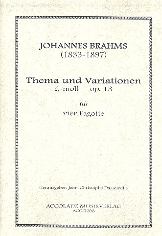 Thema und Variationen op.18 für 4 Fagotte