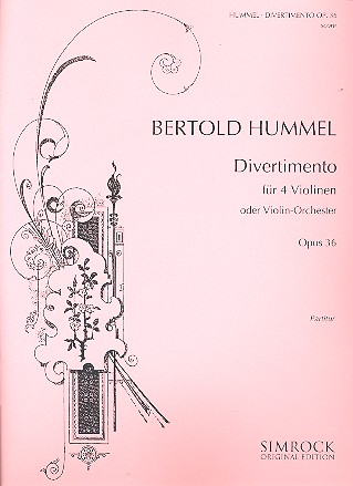 Divertimento op.36 für 4 Violinen