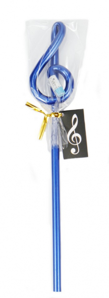 Bleistift Form Violinschlüssel blau Holz 24 cm