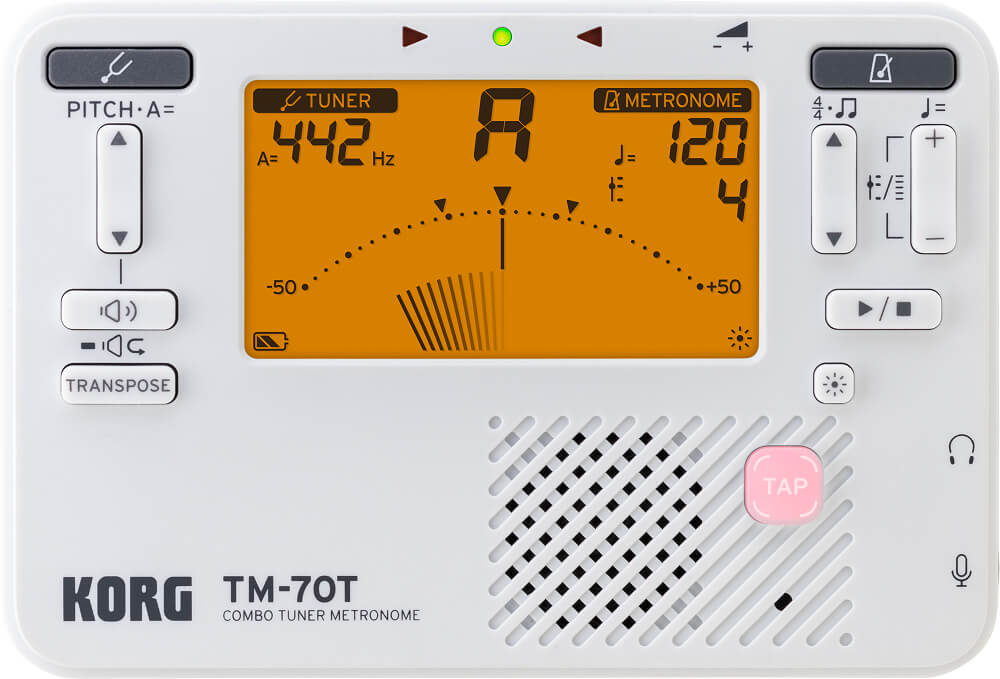 Korg TM70 Kombiniertes Metronom und chromatisches Stimmgerät – Weiß - Bild 3