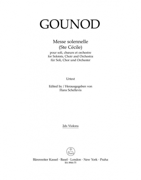 Messe solennelle (Ste Cécile) für Soli, gem Chor und Orchester
