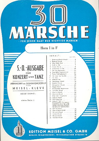 30 Märsche für Blasorchester