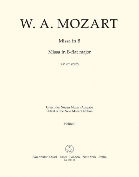 Missa B-Dur KV275 für Soli, gem Chor und Orchester