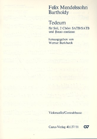 Te Deum für Soli (SATB/SATB), Doppelchor und Bc