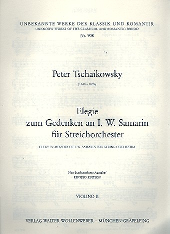 Elegie zum Gedenken an I.W. Samarin für Streichorchester