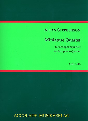 Miniature Quartet für 4 Saxophone (SATBar) Partitur und Stimmen