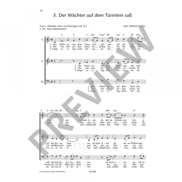 Chorpartitur Chor zu dritt Band 4 - Kein schöner Land