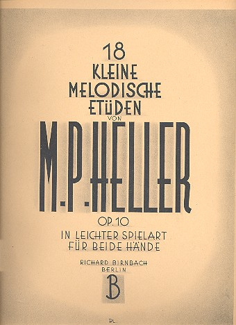 18 kleine melodische Etüden op.10 für Klavier