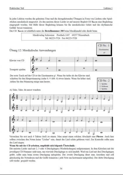 Schule für Trompete Trompete lernen leicht gemacht 1