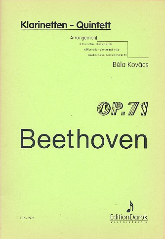 Sextett op.71 für 3 Klarinetten, Altklarinette und Baßklarinette