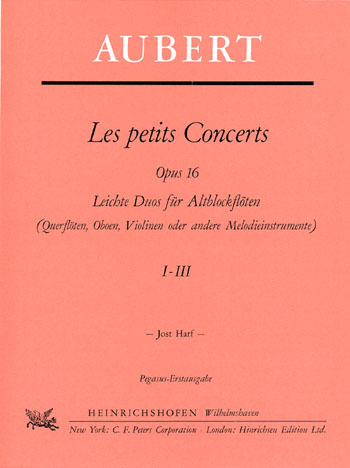 Les petits concerts op.16,1-3 für 2 Altblockflöten