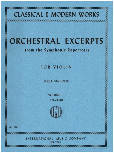 Orchestral Excerpts from the symphonic Repertoire vol.3 for violin