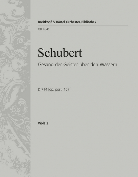 Gesang der Geister über den Wassern D714 für Männerchor (TTTTBBBB) und Orchester