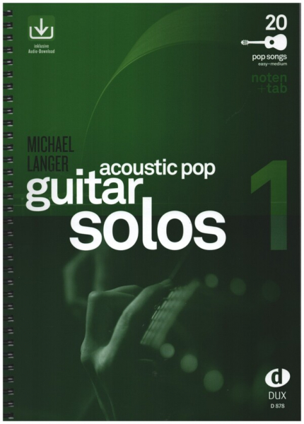 Songbook für Gitarre Acoustic Pop Guitar Solos 1