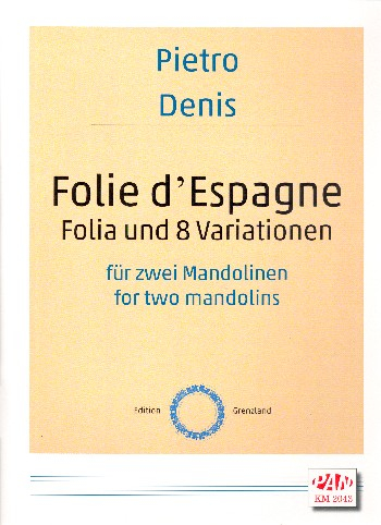 Folie d&#039;espagne Folia und 8 Variationen für 2 Mandolinen