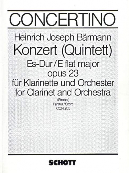 Konzert Es-Dur op.23 für Klarinette und Orchester