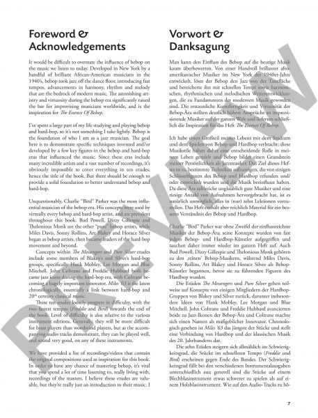 Übungsbuch für Tenorsaxophon The Essence of Bebop Tenor Saxophone