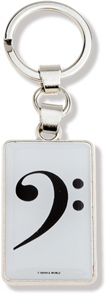 Schlüsselanhänger Bass-Schlüssel 3 x 4,5 cm