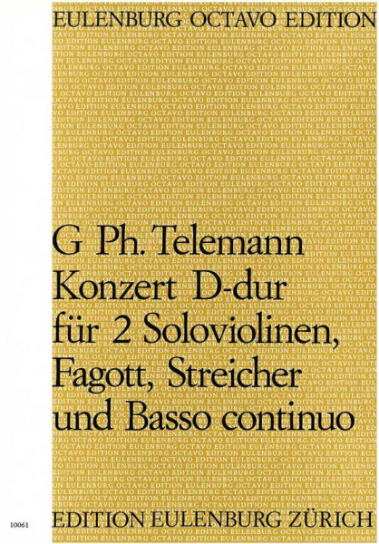 Konzert D-Dur TWV 53:D4 für 2 Violinen, Fagott, Streicher und Bc