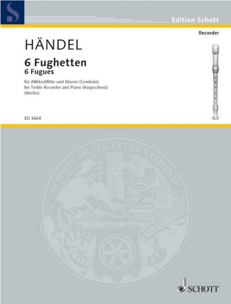 6 Fughetten für Altblockflöte und Klavier