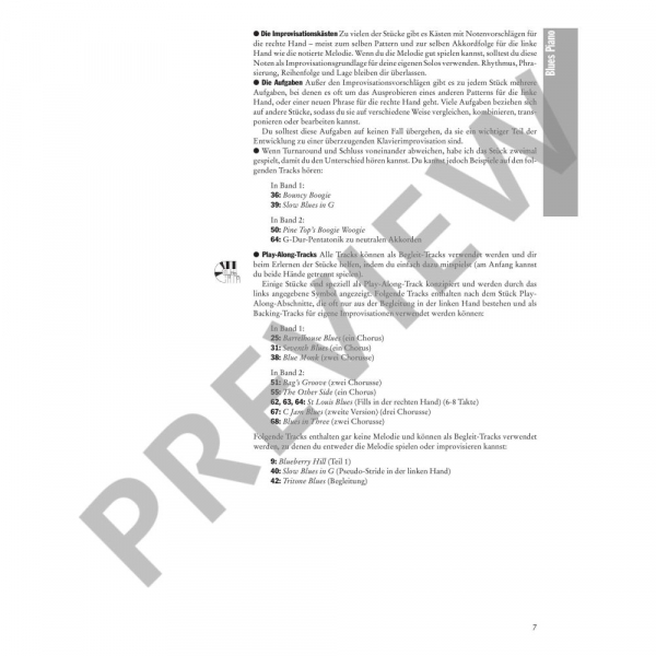 Arbeitsbuch Klavier Blues Piano 1