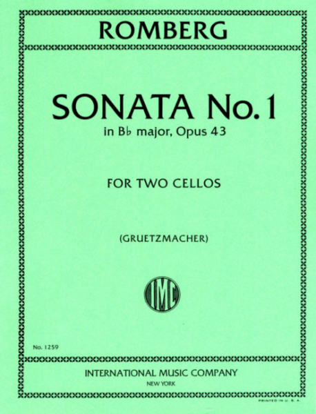 Sonata B flat major op.43 no.1 for 2 cellos