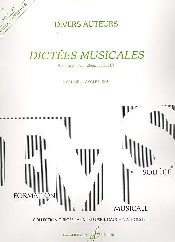 Dictees musicales vol.1 cycle 1 livre du professeur