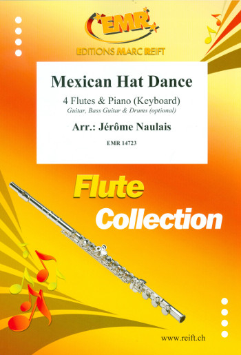 Mexican Hat Dance for 4 flutes and piano (keyboard) (rhythm group ad lib)