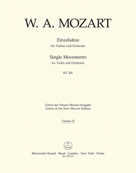EINZELSAETZE KV261,269,373 FUER VIOLINE UND ORCHESTER