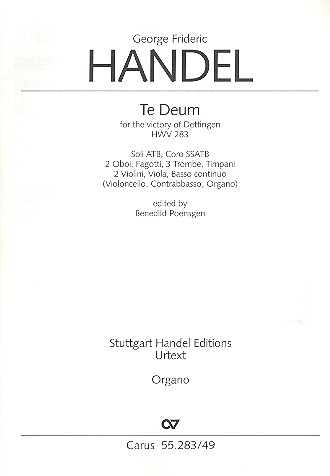 Dettinger Te Deum HWV283 für Soli, gem Chor und Orchester