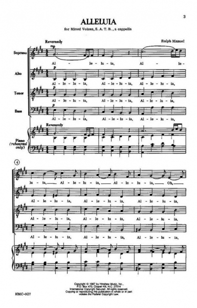 Alleluia for mixed choir a cappella