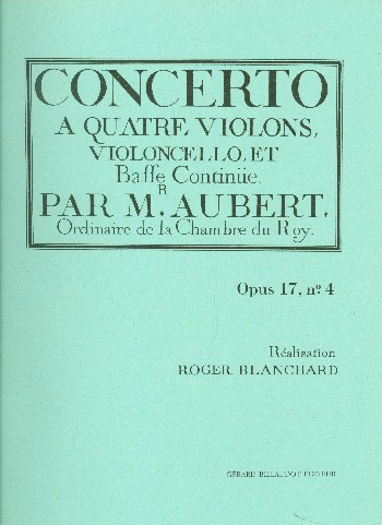 Concerto en mi mineur op.17,4 pour 4 violons, violoncelle et Bc