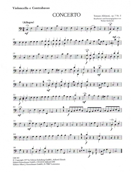 Concerto C-Dur op.7,5 für 2 Oboen und Streichorchester