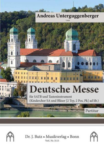 Deutsche Messe für gem Chor und Tasteninstrument (Kinderchor SA und Bläser (2 Trp, 2 Pos, Pk) ad lib
