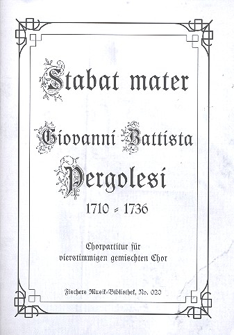 Stabat mater für Soli, gem Chor und Orchester