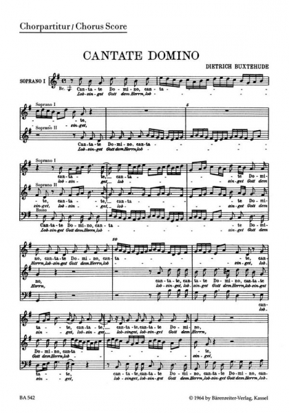 Cantate Domino für 3 gemischte Stimmen und Bc,
