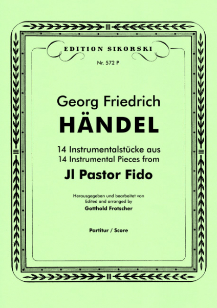14 INSTRUMENTALSTUECKE AUS IL PASTOR FIDO FUER ORCHESTER