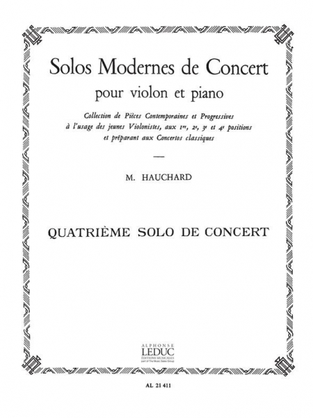 Solo modern de concert no.4 pour violon et piano