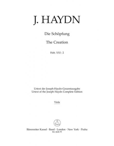 Die Schöpfung Hob.XXI:2 für Soli, gem Chor und Orchester