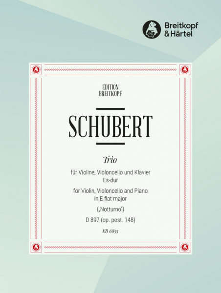 Klaviertrio Es-Dur D897 op.post.148 für Klavier, Violine und Violoncello