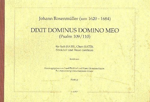 Dixit Dominus Domino meo für Soli (SATB), Chor, Streicher und Bc