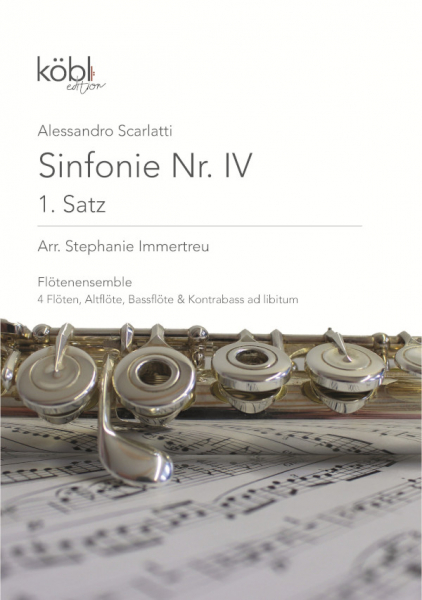 1. Satz aus Sinfonie Nr.4 für Flöten-Ensemble (6 Spieler) (Kontrabass ad lib)